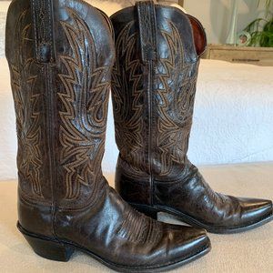 Lucchese women's 1883 brown leather cowboy boots sz 7 B